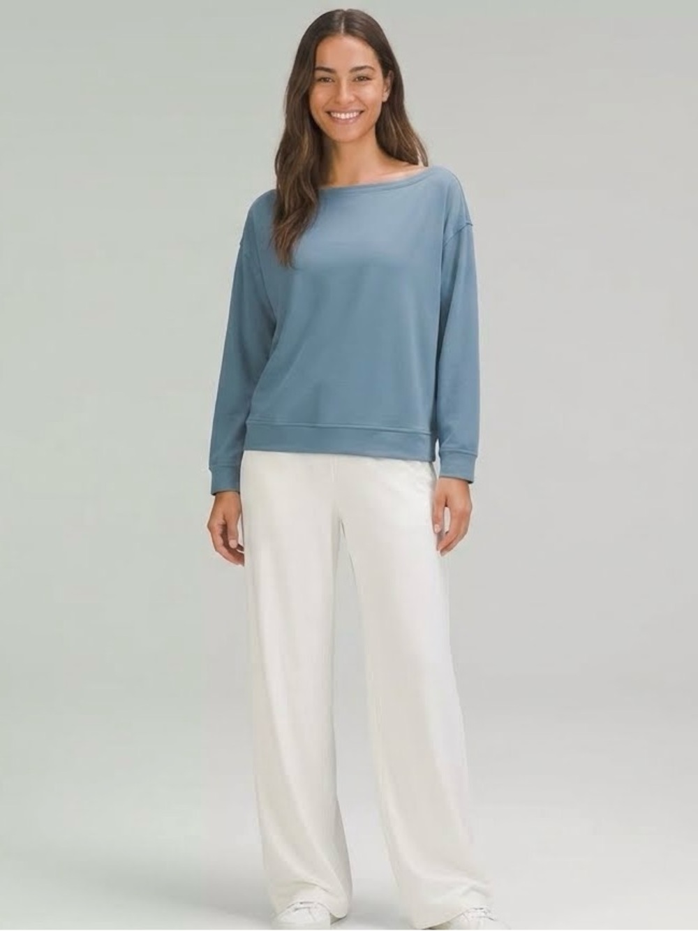 Lululemon BeCalm Oversized Relaxed Fit Boatneck Long-Sleeve Shirt, Size M, NWT